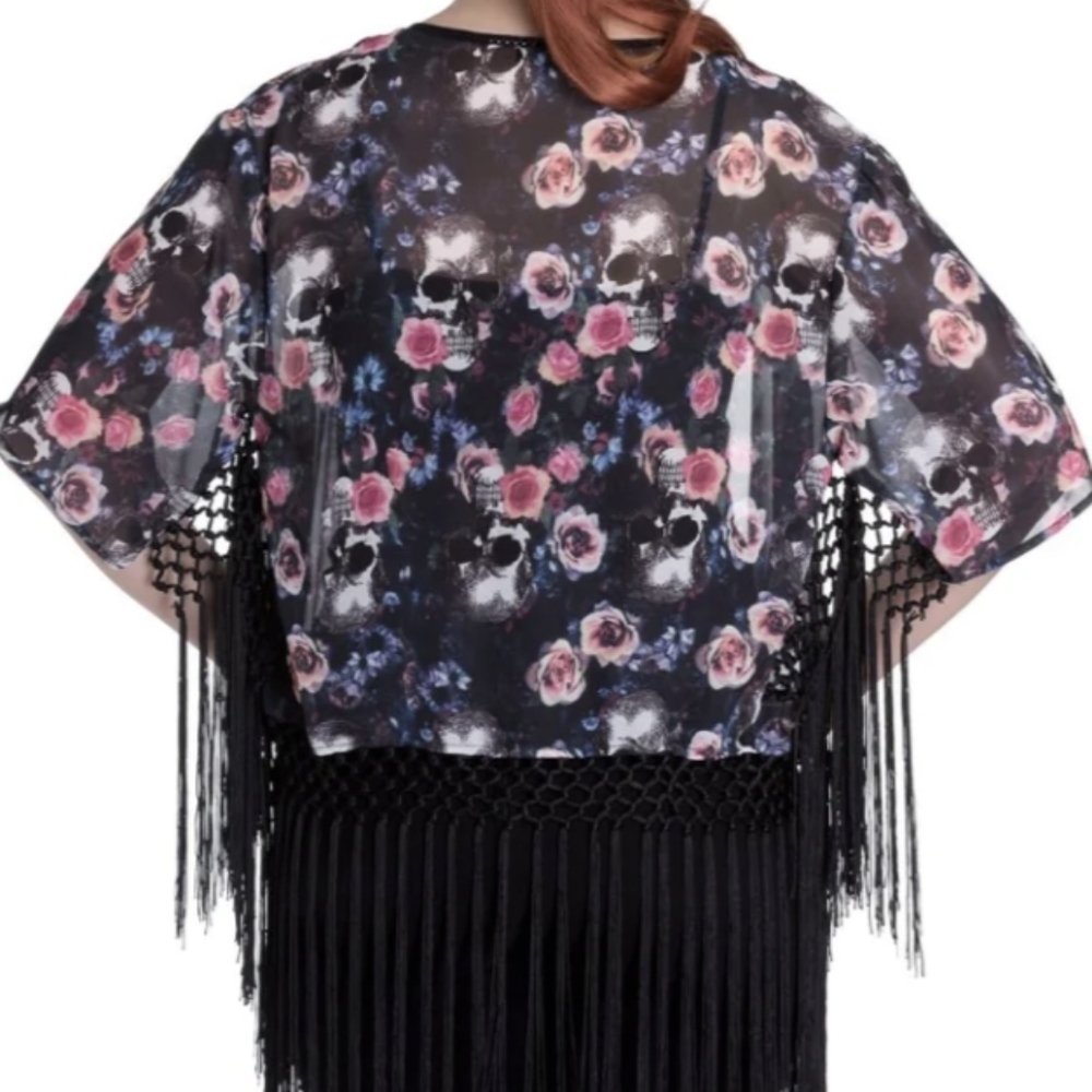 Spin Doctors Whimsagoth Fringe Cover up Shawl - Picture 3 of 10